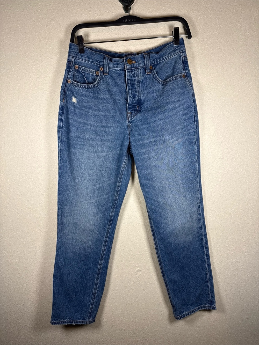 J Crew High Rise Straight Limited Edition Medium Wash Jeans Classic Denim 27